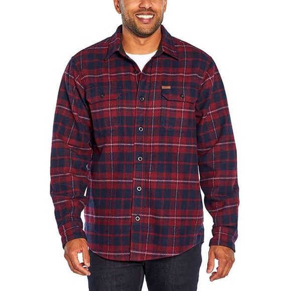 Orvis Winter Flannel Button Down Shirt Sangria Plaid Medium - Picture 1 of 5